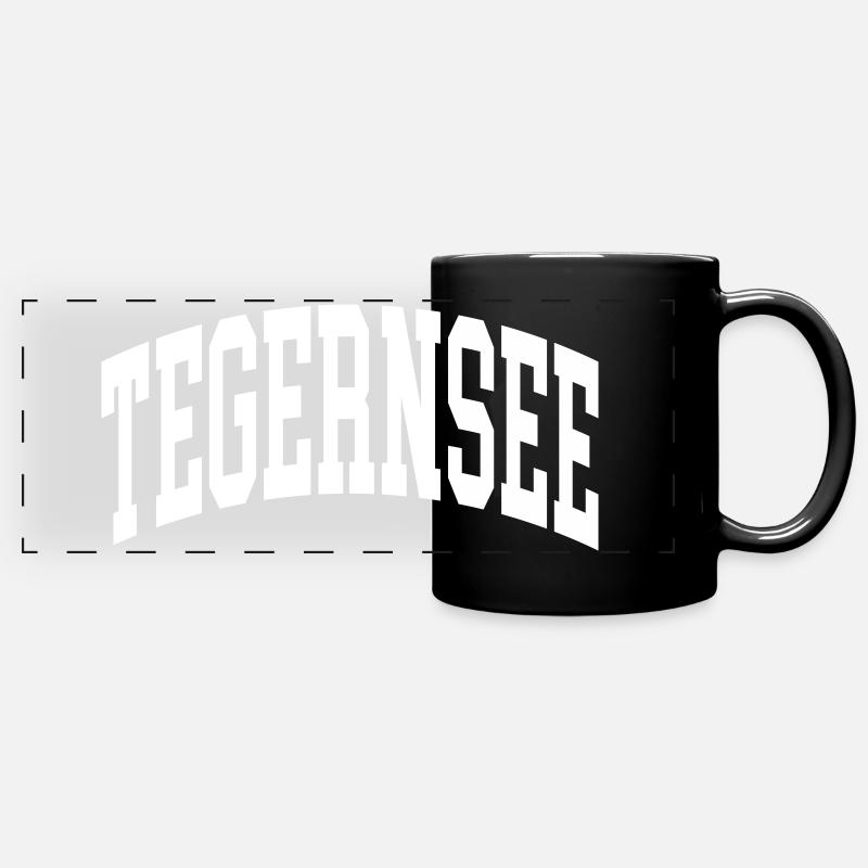 Tegernsee - Panorama-Tasse farbig - Schwarz