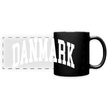 Danemark - Mug panoramique uni - noir - Devant