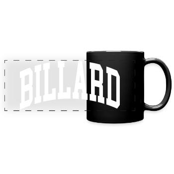 Billard - Panorama-Tasse farbig - Schwarz - Vorne
