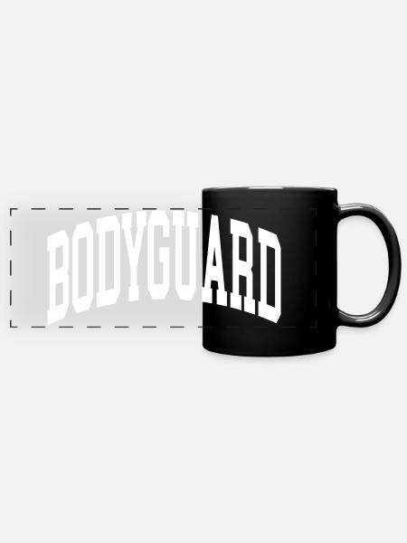 Bodyguard - Panorama-Tasse farbig - Schwarz