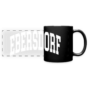 Ebersdorf - Mug panoramique uni - noir - Devant