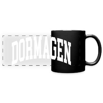 Dormagen - Mug panoramique uni - noir - Devant