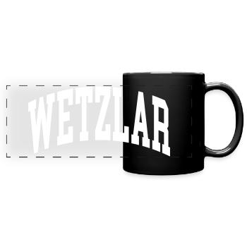 Wetzlar - Panorama-Tasse farbig - Schwarz - Vorne