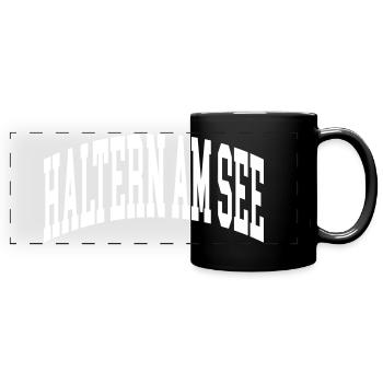 Haltern am See - Panorama-Tasse farbig - Schwarz - Vorne
