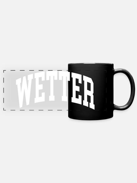 Wetter - Panorama-Tasse farbig - Schwarz