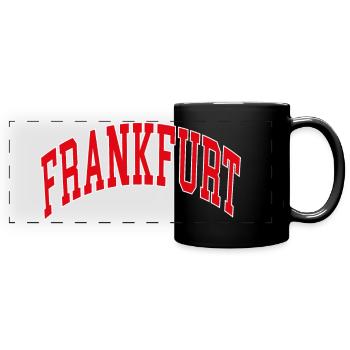 Francfort - Mug panoramique uni - noir - Devant