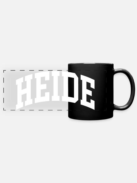 Heide - Panorama-Tasse farbig - Schwarz