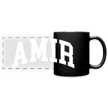 Amir - Mug panoramique uni - noir - Devant