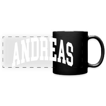 Andreas - Full Colour Panoramic Mug - black - Front