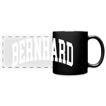 Bernhard - Panorama-Tasse farbig - Schwarz - Vorne