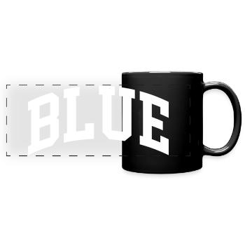 Blue - Panorama-Tasse farbig - Schwarz - Vorne