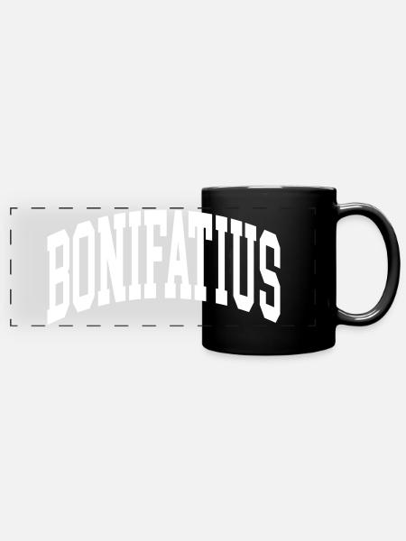 Bonifatius - Panorama-Tasse farbig - Schwarz