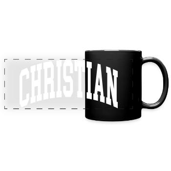 Chrétien - Mug panoramique uni - noir - Devant