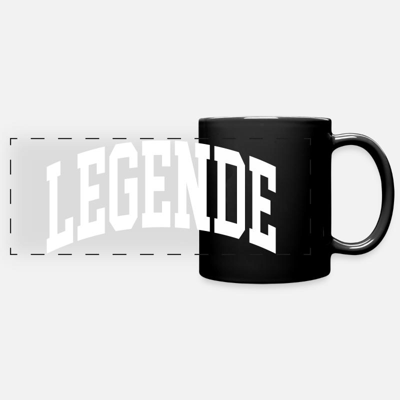 Legende - Panorama-Tasse farbig - Schwarz