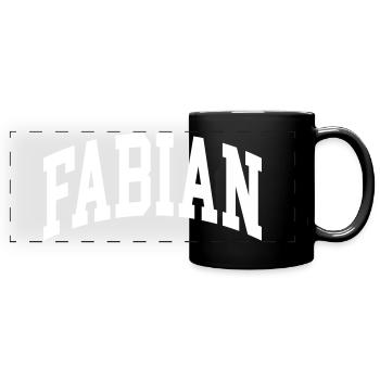 Fabien - Mug panoramique uni - noir - Devant