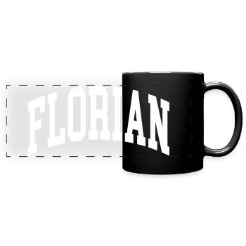 Florian - Full Colour Panoramic Mug - black - Front