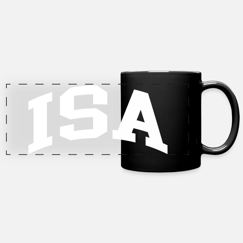Isa - Panorama-Tasse farbig - Schwarz