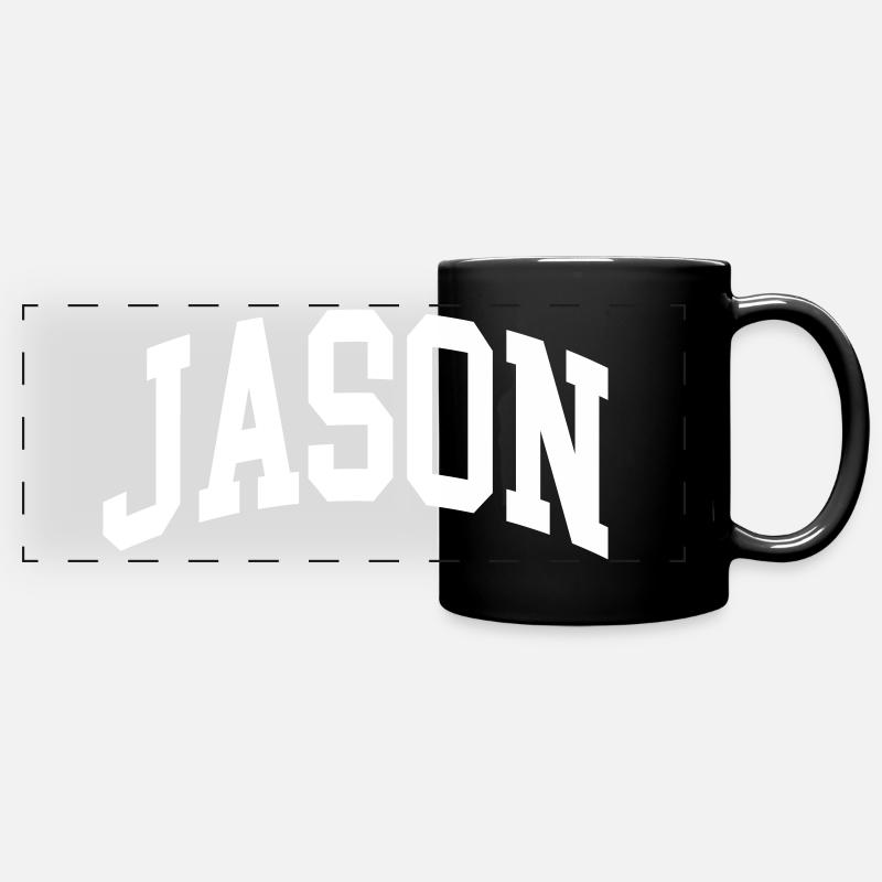 Jason - Panorama-Tasse farbig - Schwarz