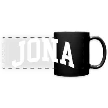Jona - Panorama-Tasse farbig - Schwarz - Vorne