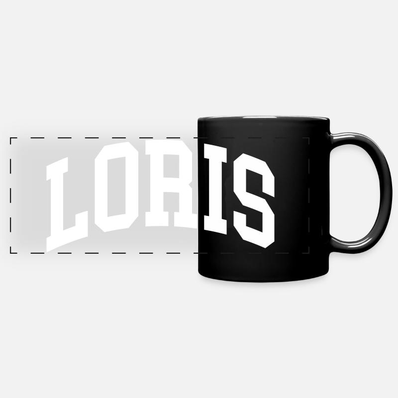 Loris - Panorama-Tasse farbig - Schwarz