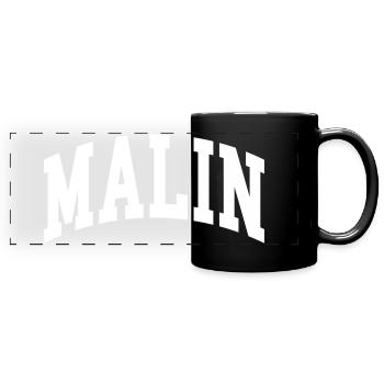 Malin - Mug panoramique uni - noir - Devant