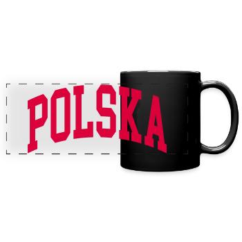 Polska - Panorama-Tasse farbig - Schwarz - Vorne