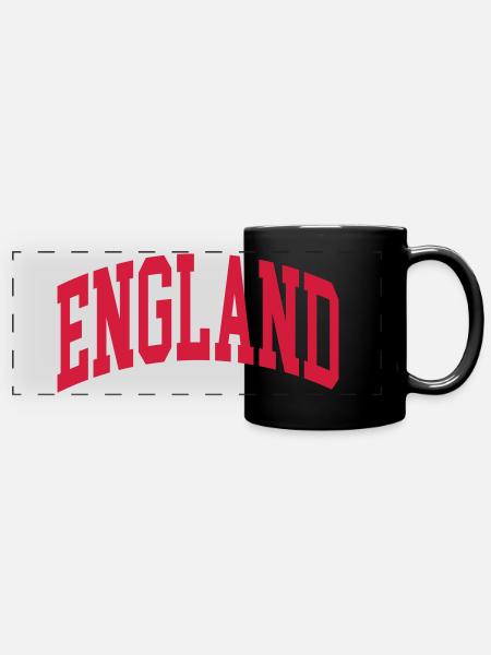 England - Panorama-Tasse farbig - Schwarz
