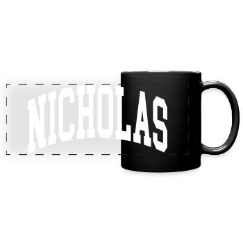 Nicolas - Mug panoramique uni - noir - Devant