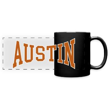 Austin - Mug panoramique uni - noir - Devant