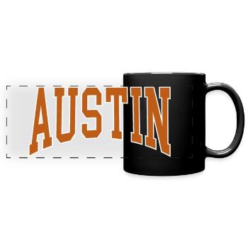 Austin - Mug panoramique uni - noir - Devant