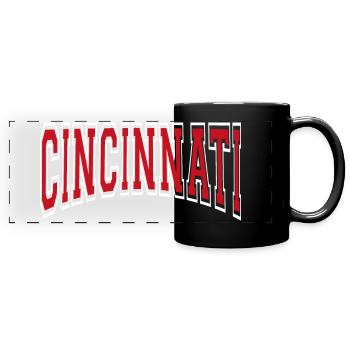 Cincinnati - Panorama-Tasse farbig - Schwarz - Vorne