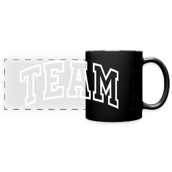 Équipe - Mug panoramique uni - noir - Devant