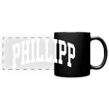 Phillip - Mug panoramique uni - noir - Devant