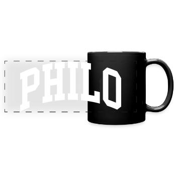Philon - Mug panoramique uni - noir - Devant
