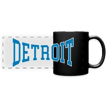 Detroit - Panorama-Tasse farbig - Schwarz - Vorne