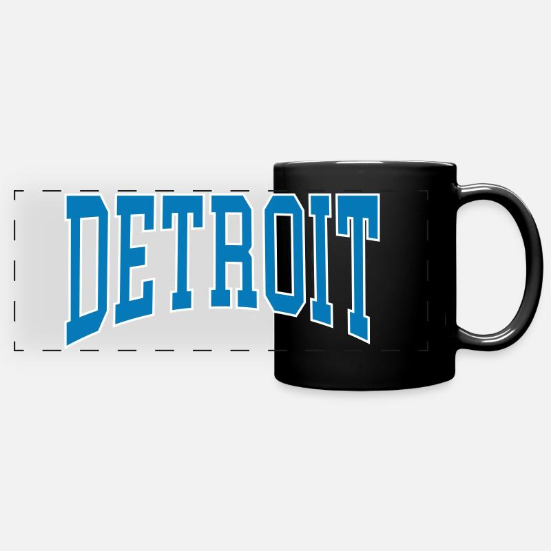 Detroit - Panorama-Tasse farbig - Schwarz
