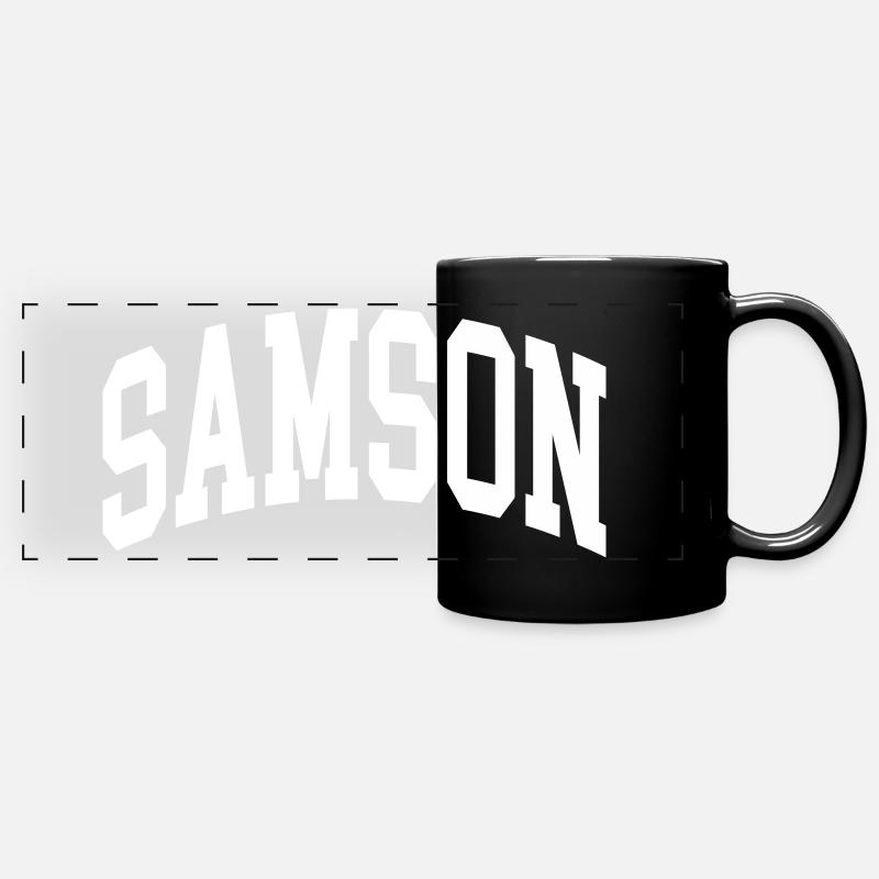 Samson - Panorama-Tasse farbig - Schwarz