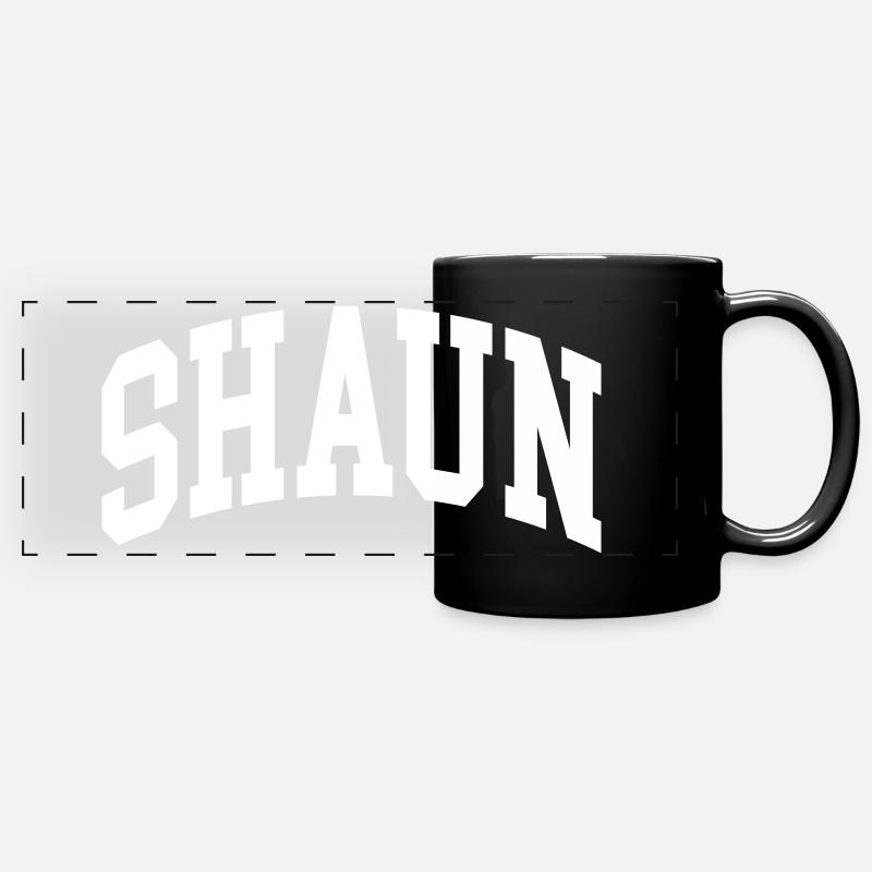 Shaun - Panorama-Tasse farbig - Schwarz