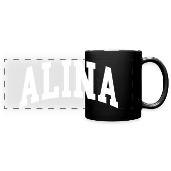 Alina - Panorama-Tasse farbig - Schwarz - Vorne