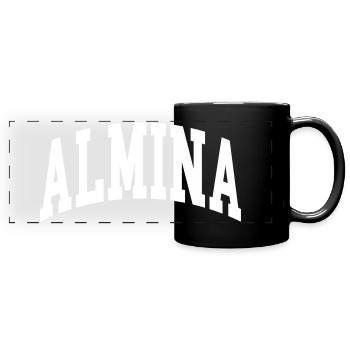 Almina - Mug panoramique uni - noir - Devant