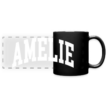 Amélie - Mug panoramique uni - noir - Devant