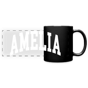Amelia - Mug panoramique uni - noir - Devant