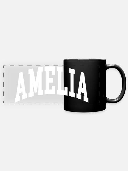 Amelia - Full Colour Panoramic Mug - black