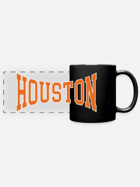 Houston - Panorama-Tasse farbig - Schwarz
