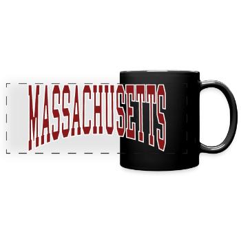 Massachusetts - Panorama-Tasse farbig - Schwarz - Vorne