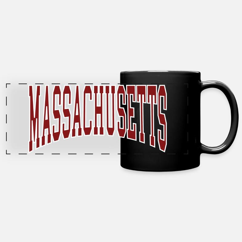 Massachusetts - Panorama-Tasse farbig - Schwarz