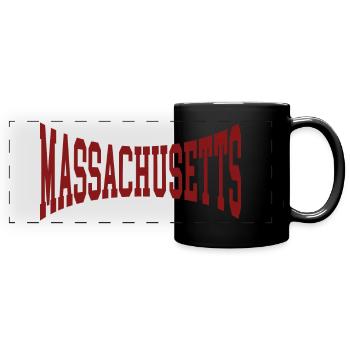 Massachusetts - Panorama-Tasse farbig - Schwarz - Vorne