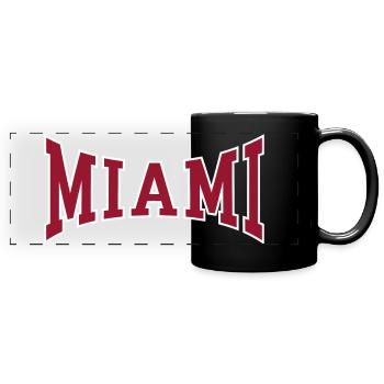 Miami - Panorama-Tasse farbig - Schwarz - Vorne