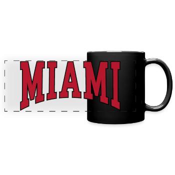 Miami - Panorama-Tasse farbig - Schwarz - Vorne