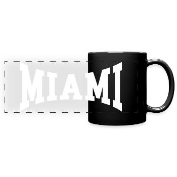 Miami - Panorama-Tasse farbig - Schwarz - Vorne